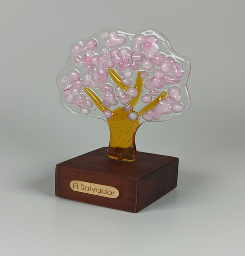 Arbol de Maquilishuat de Cristal Decorativo