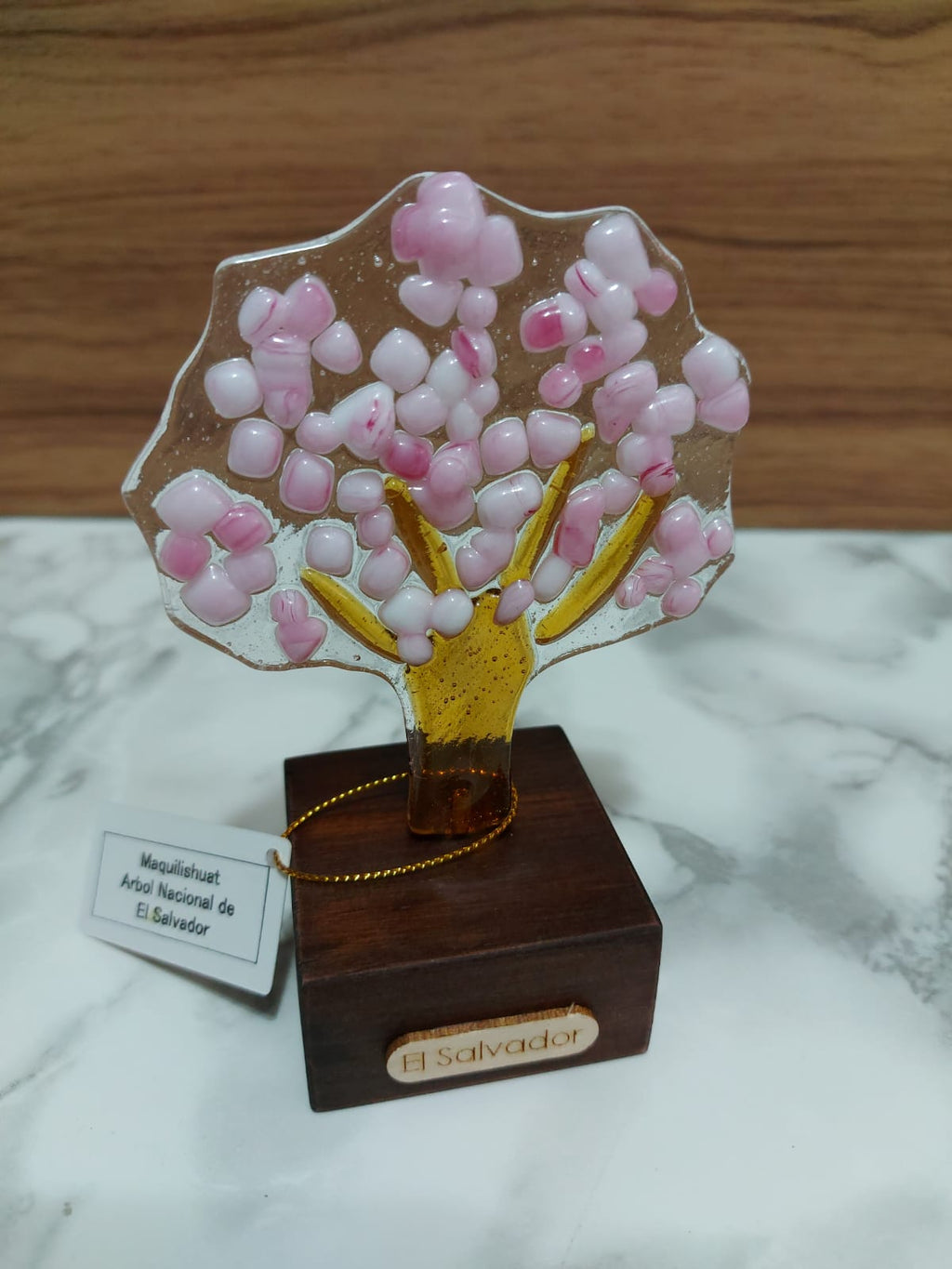 Arbol de Maquilishuat de Cristal Decorativo