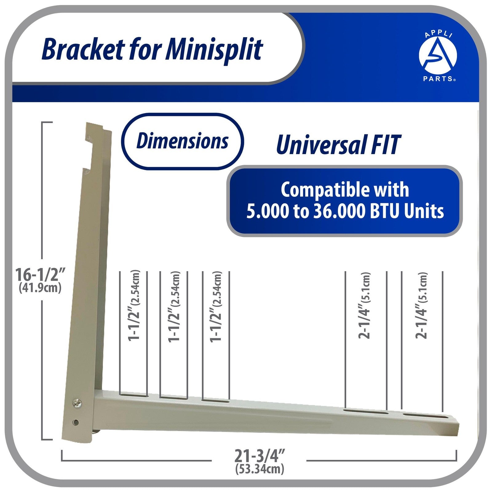 Appli Parts APAB-3160 Mini Split Wall Mounting Bracket, Heavy Duty Outdoor Suppo